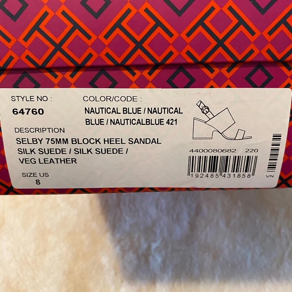 ✨NEW✨Tory Burch Selby 75MM Block Heel Sandal Suede